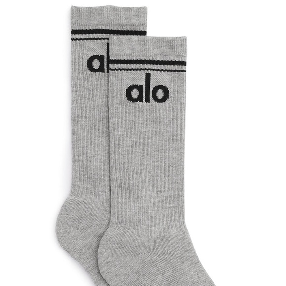 ALO Yoga Other - ALO Unisex Throwback Sock - Athletic
Heather Grey/Black